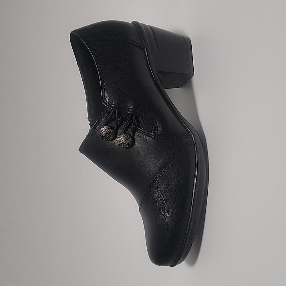 Collection by Clarks Women's Emslie Warren Black Leather Shoes Size 6 Wide